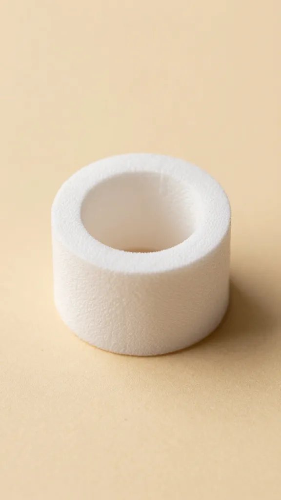 cereal box strip forming napkin ring core, macro shot