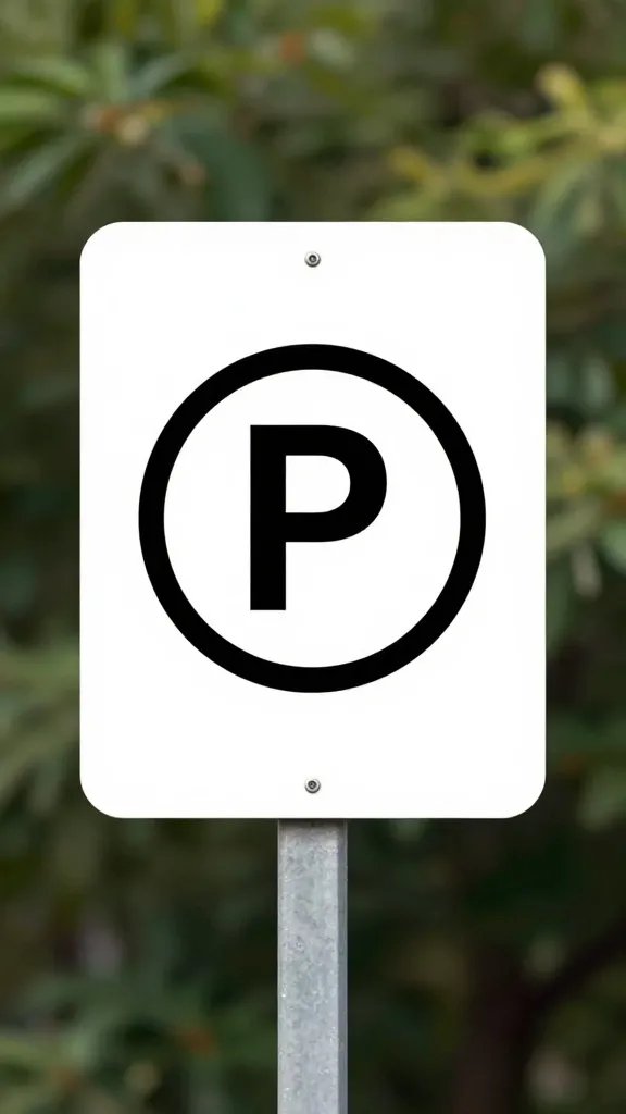 single park sign corner with circled letter clue sticker