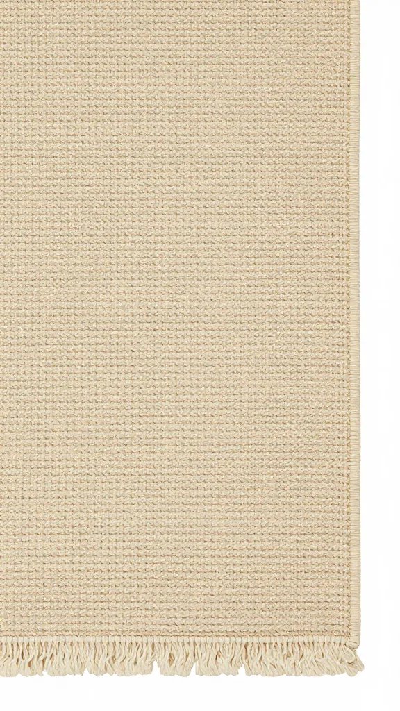 Wool kilim rug corner showing tight weave