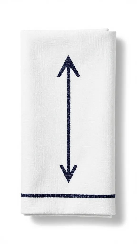 folded picnic blanket corner with taped course arrow