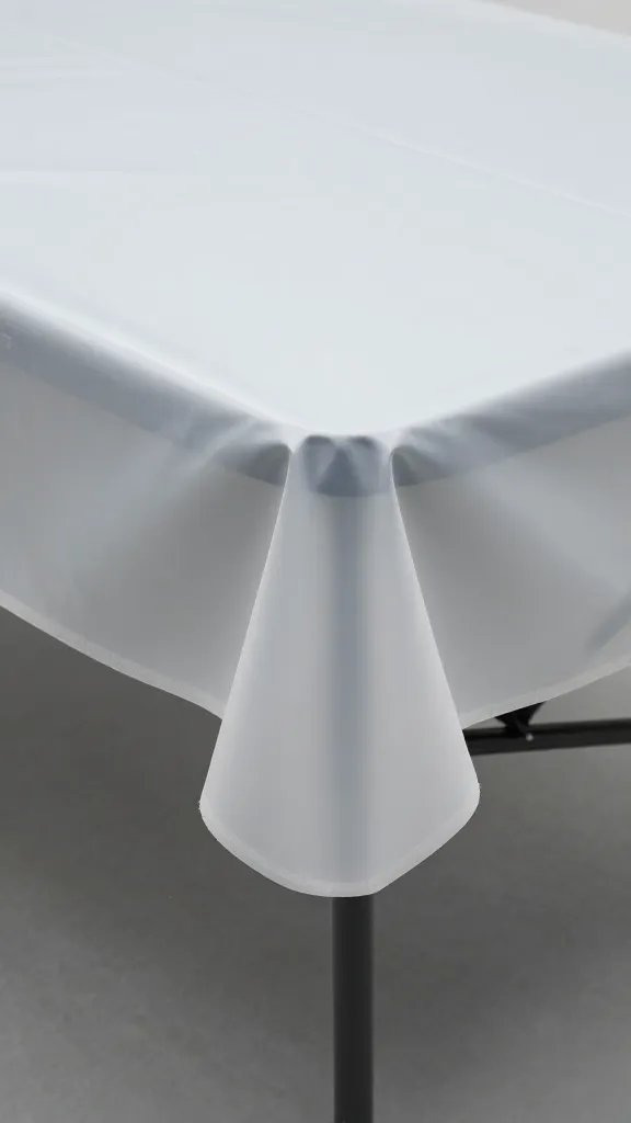 folding table edge with fitted waterproof table cover