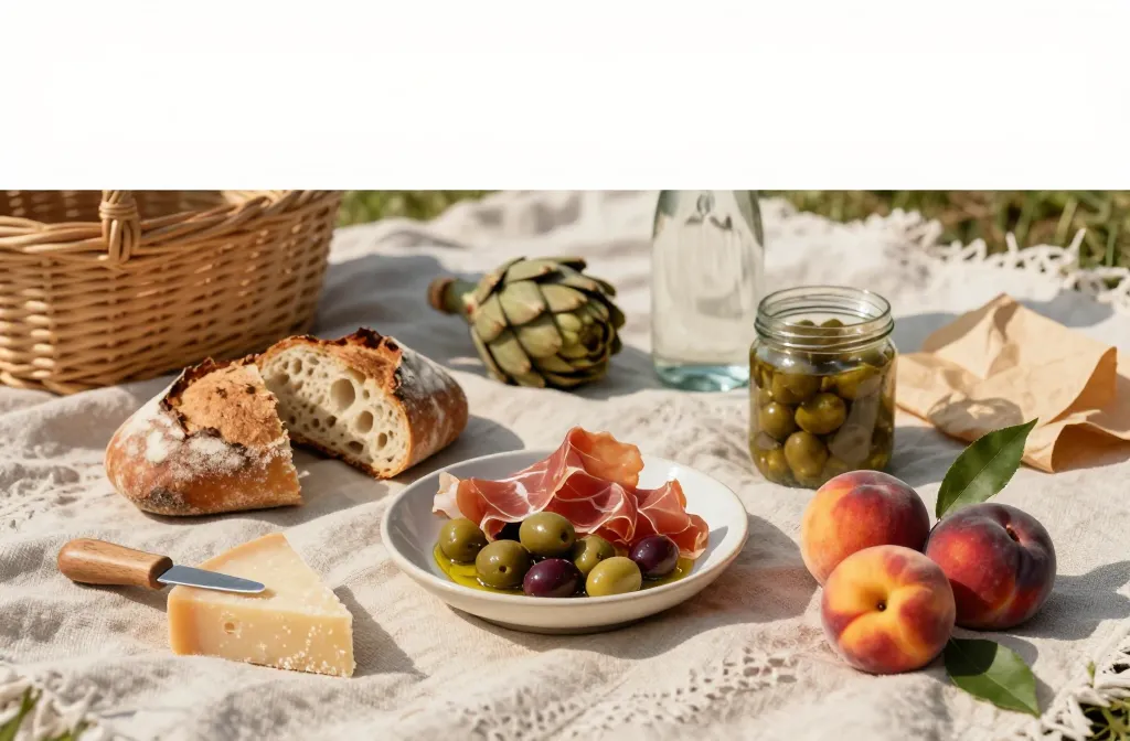 Swoon Over the "Italian Summer" Picnic: Fresh Bread, Prosciutto, and Olives