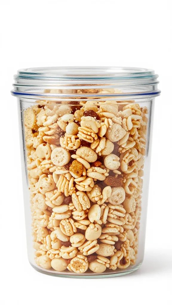 rice-crispy treat in snap-top container, condensation dots