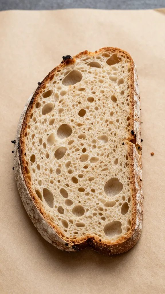 slice of bakery sourdough on brown parchment