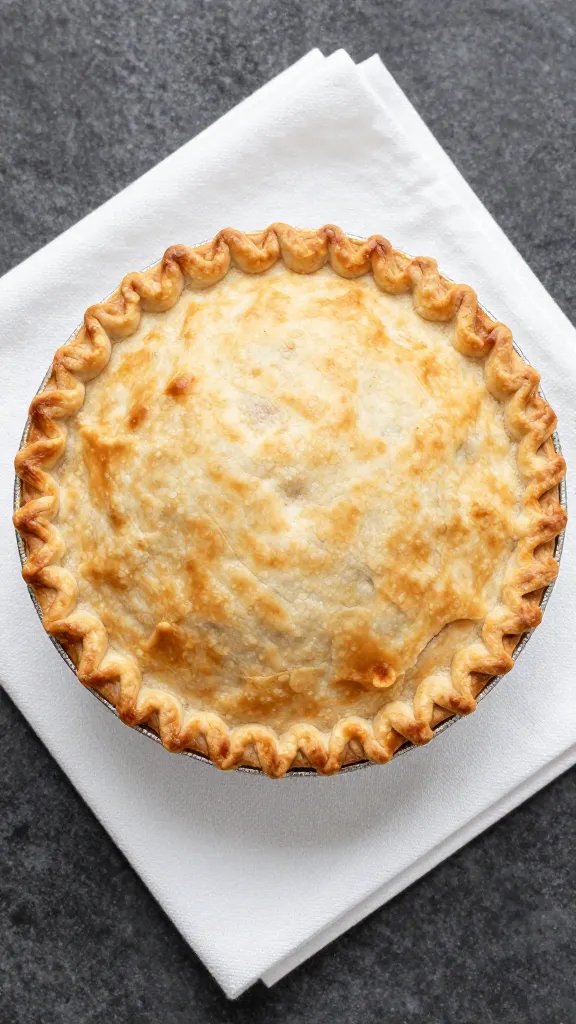 hand pie with crimped edge on picnic napkin