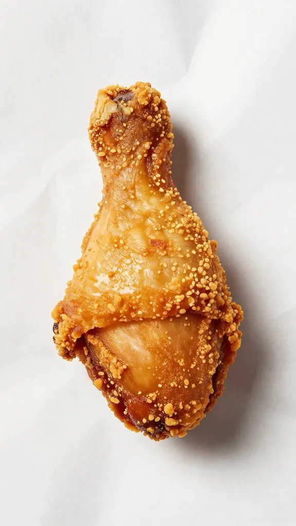 fried chicken thigh on kraft paper