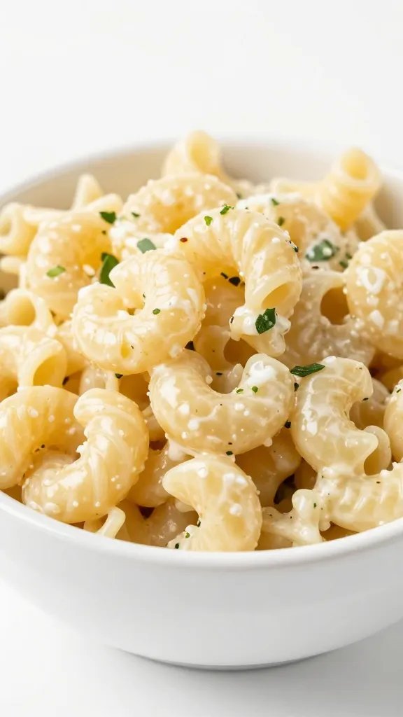 macaroni salad in white ceramic bowl