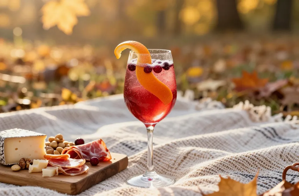 Sip Joy with the "Cranberry Spritz": a Festive Addition to Your Fall Picnic