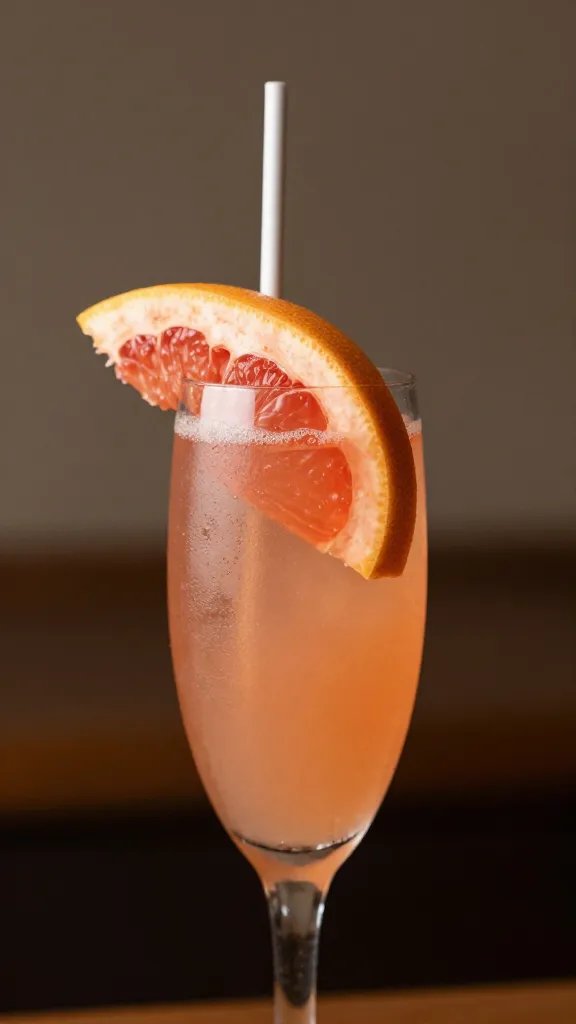 grapefruit twist garnish on cocktail pick