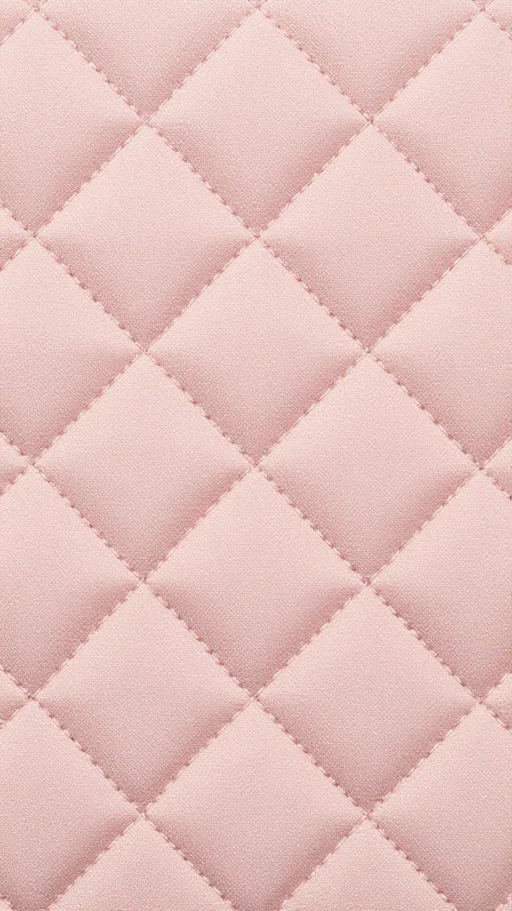 quilted stitch pattern in blush fabric, macro