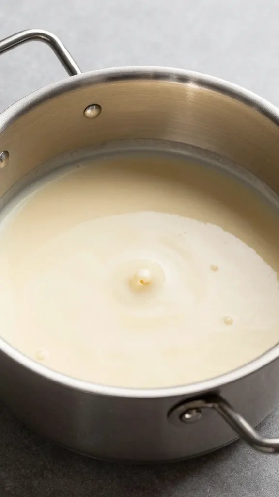 stainless camp pot with creamy ramen emulsion