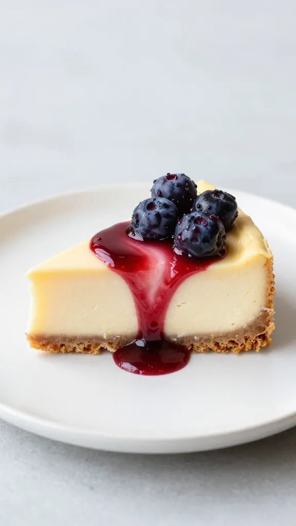 cheesecake bar with berry swirl on small plate