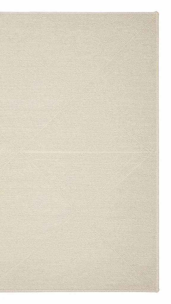 sandy Berber geometric rug corner, macro texture