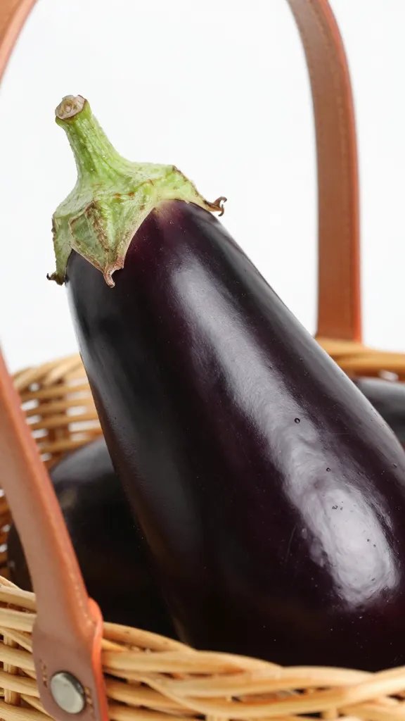 closeup aubergine leather picnic strap on basket