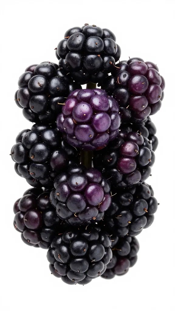 blackberry cluster on cool Viola Marble