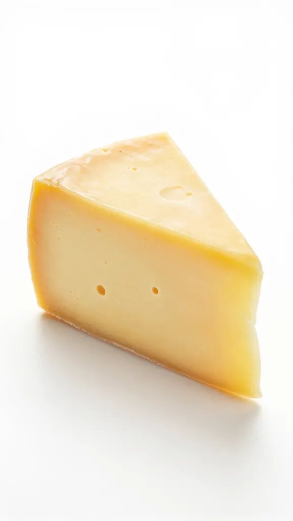 Beeswax-wrapped cheese wedge, unwrapped corner