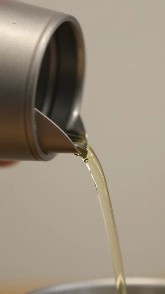 Thermos pour spout dripping tea, macro