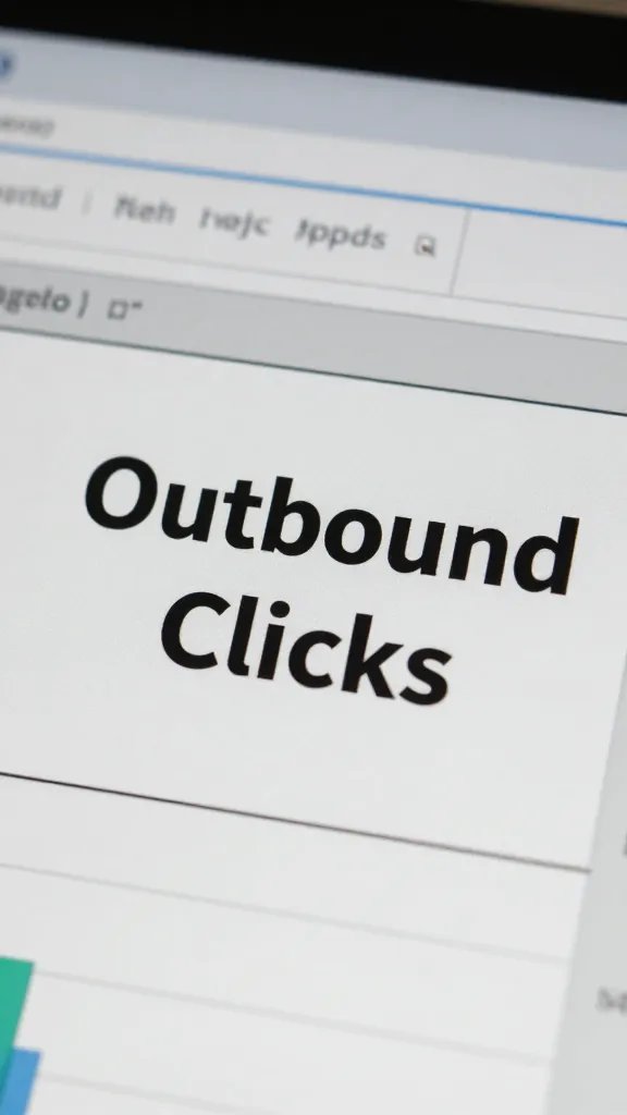 focused shot of label “Outbound Clicks” on analytics chart