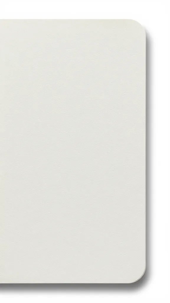 waterproof notebook corner with rounded edge, paper texture macro