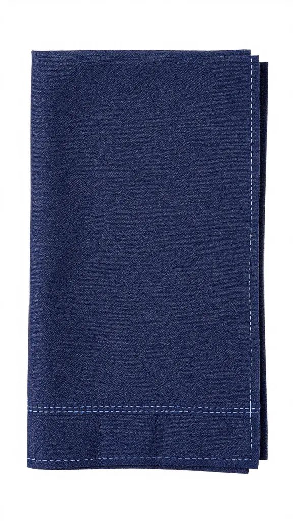 tied Adire napkin with visible stitch lines