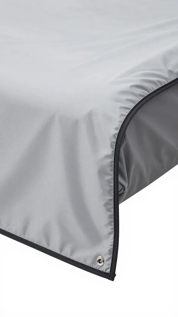 waterproof picnic blanket corner with stitched grommet
