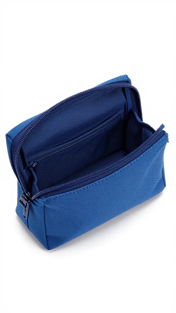 compact first-aid kit pouch, zipper half-open