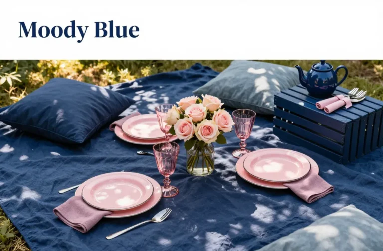 Steal These 5 Color Palettes for a "Moody Blue" and "Vintage Pink" Picnic Setup