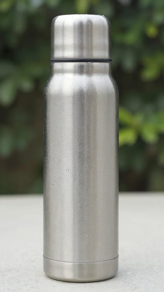 Stainless thermos with condensation beads