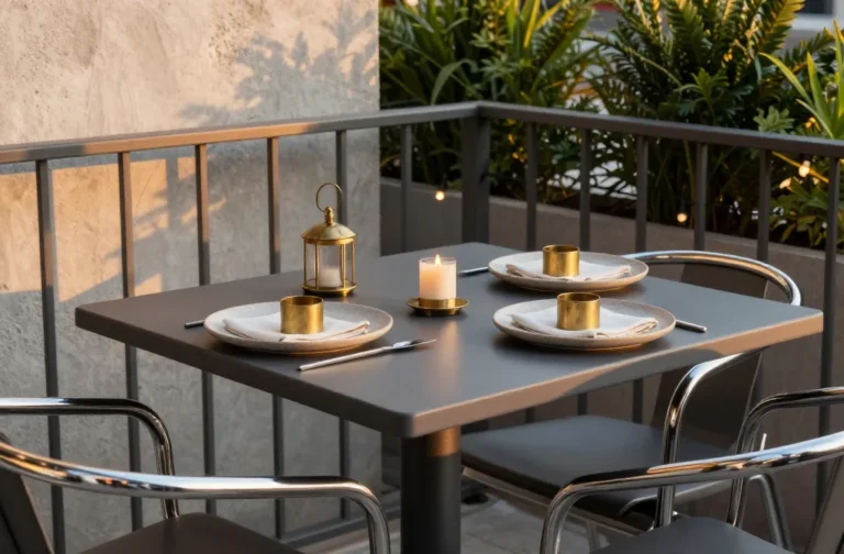 Neo-Deco Outdoor Dining: Using Chrome and Brass Accents for a Modern Vibe Tips