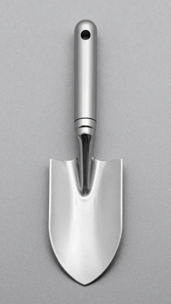 single garden trowel with clean blade
