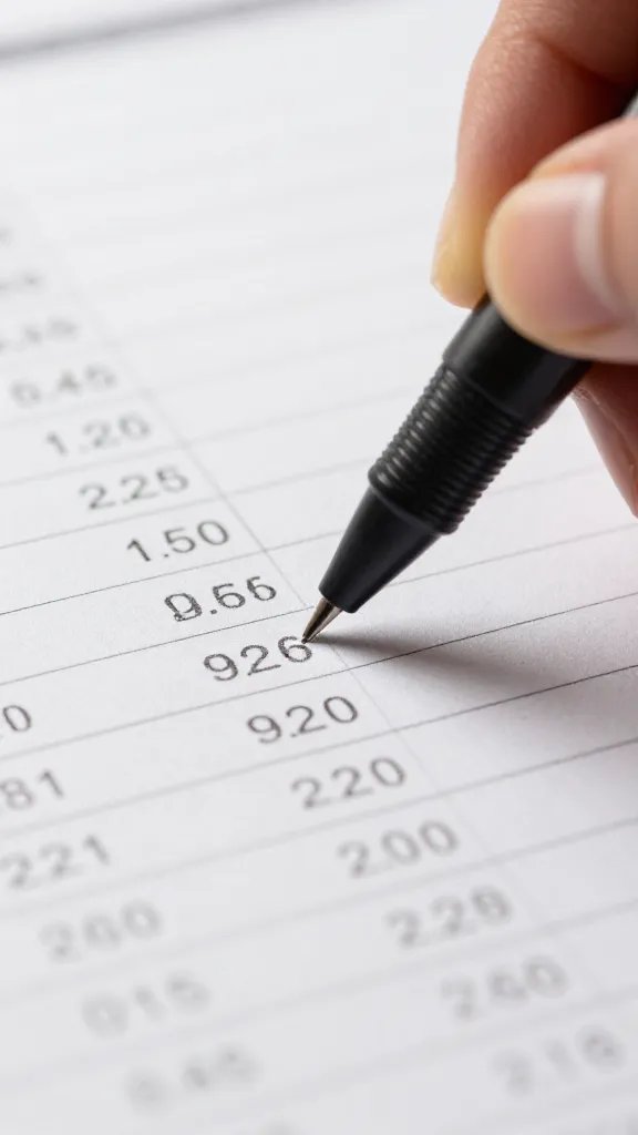 closeup scorekeeper’s pen marking tally sheet