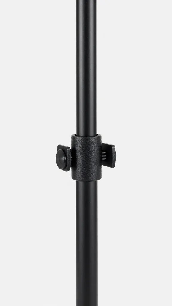 portable shade umbrella pole clamp, tight closeup