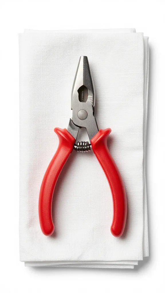 small trauma shears on folded picnic napkin