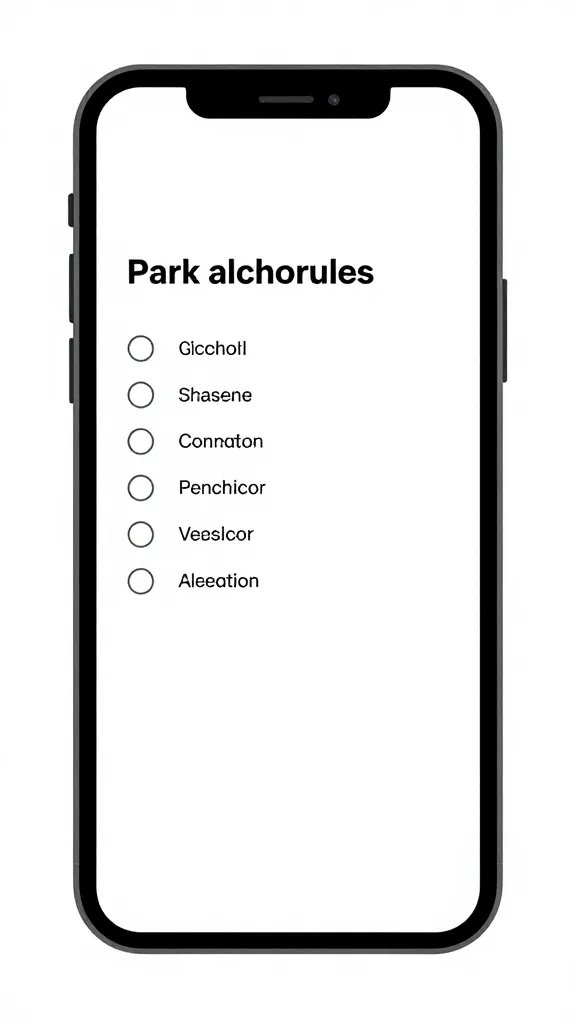 smartphone screen showing park alcohol rules webpage