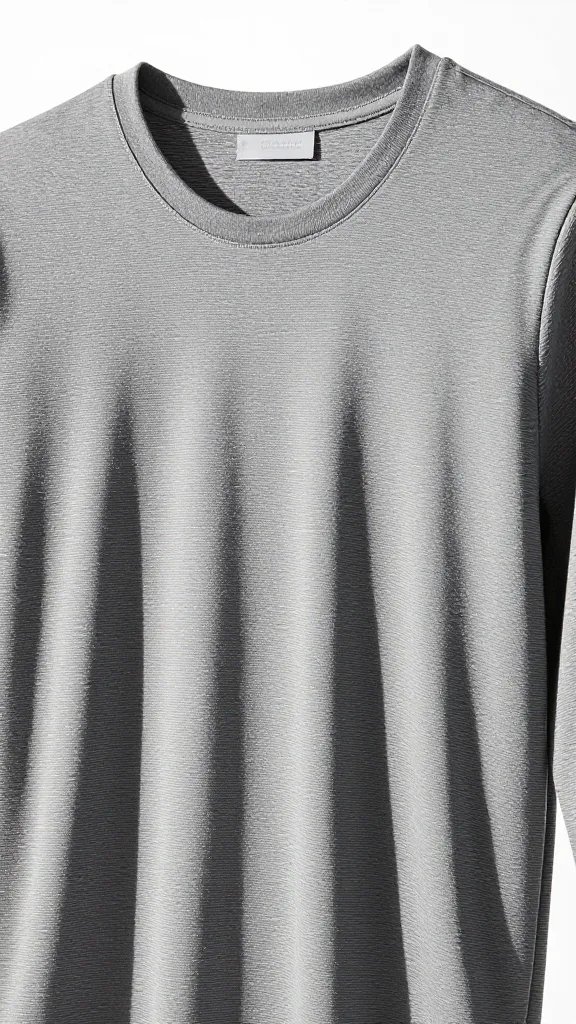 breathable long-sleeve tee fabric texture in sunlight