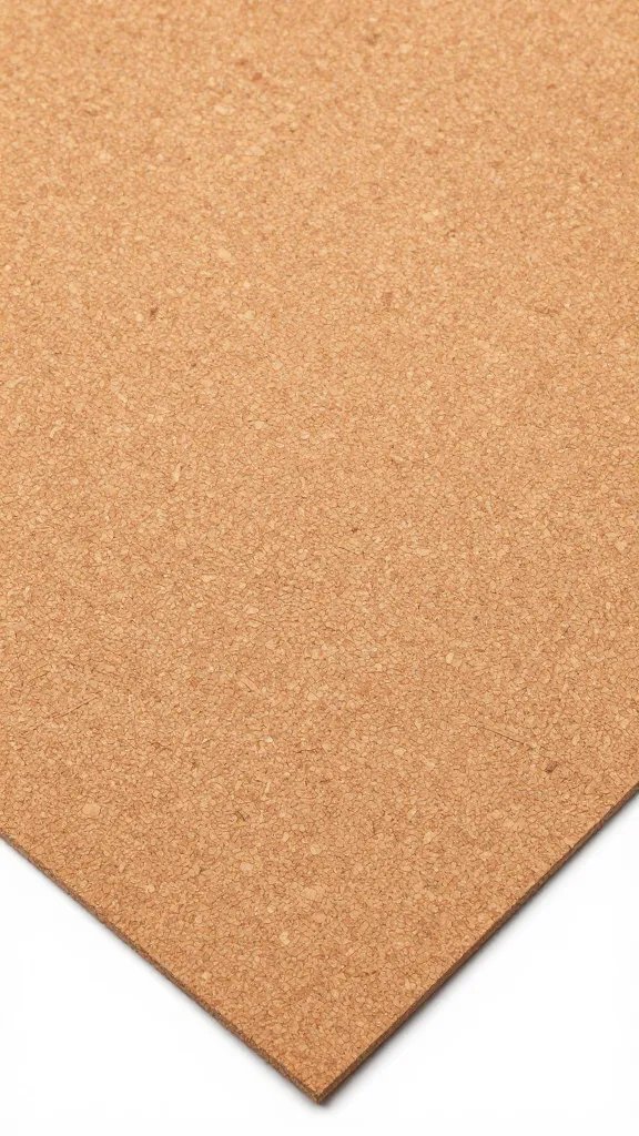 rubber cork mat square beneath planter, tight macro texture
