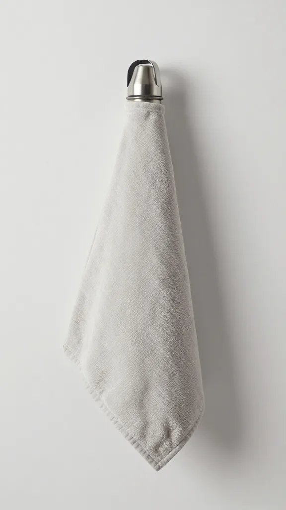 small cone-shaped water bottle anchoring blanket corner