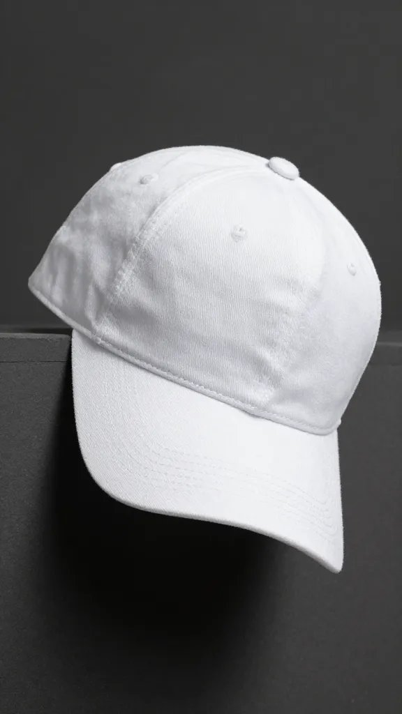 tilted cap resting at edge of personal area