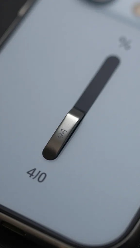 closeup of smartphone volume slider at 30 percent