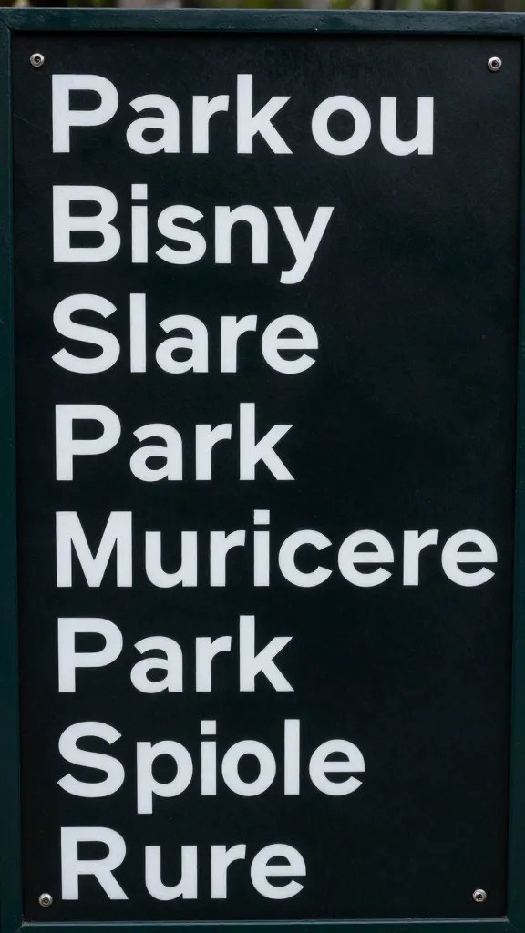 closeup of park rules sign at entrance kiosk