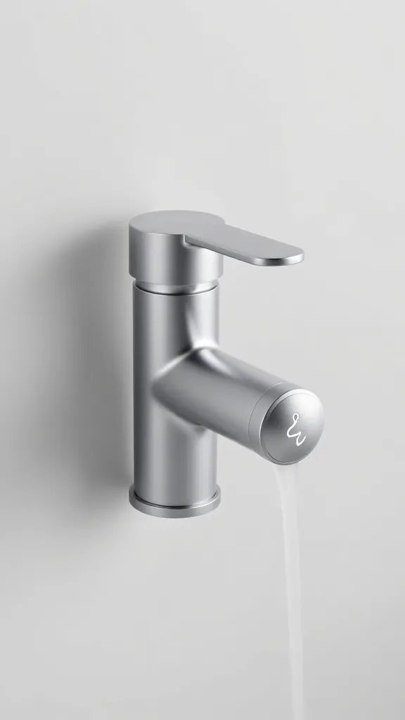 single water fountain with accessibility button