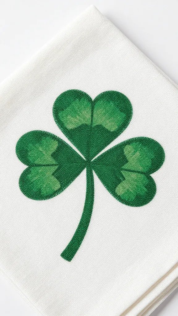 closeup clover napkin made from 18-inch cotton linen