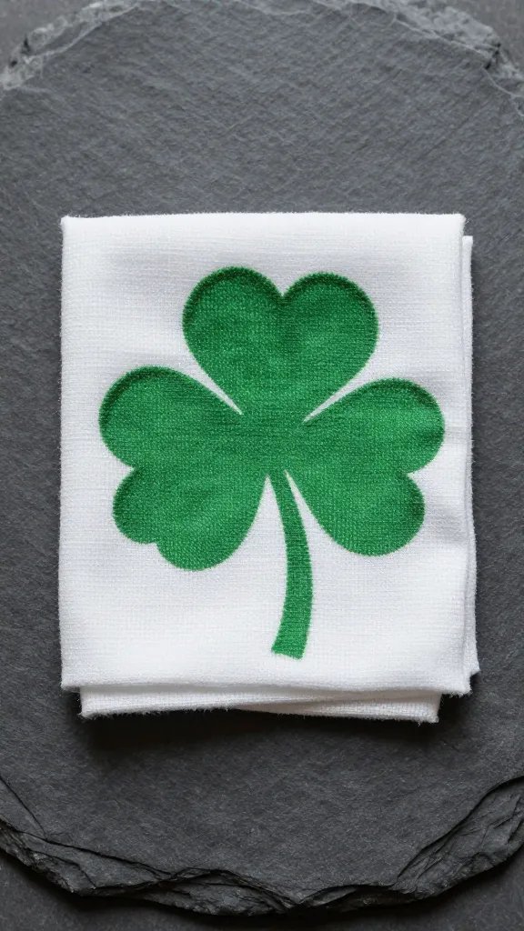 moisture-resistant cloth clover fold on slate surface