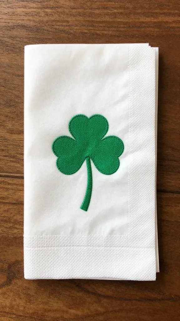 windproof clover napkin fold with hidden stem tuck