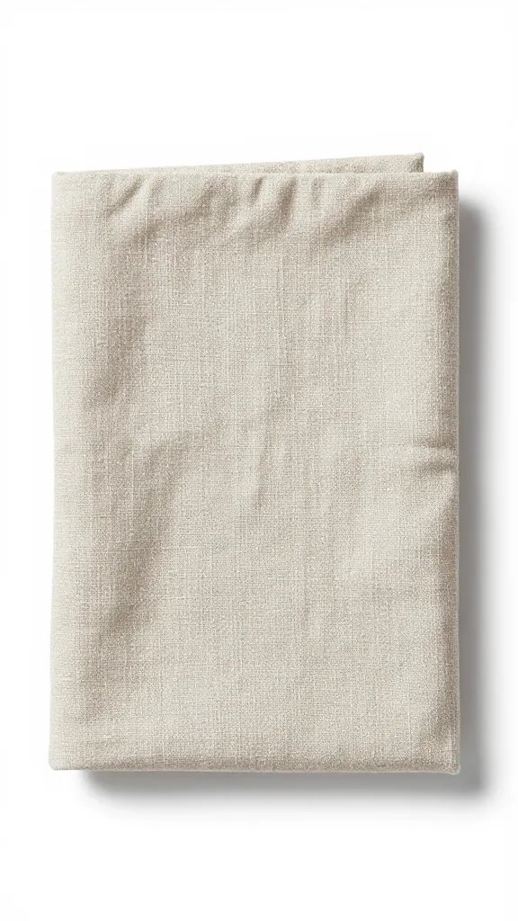 textured medium-weight linen clover fold, soft light