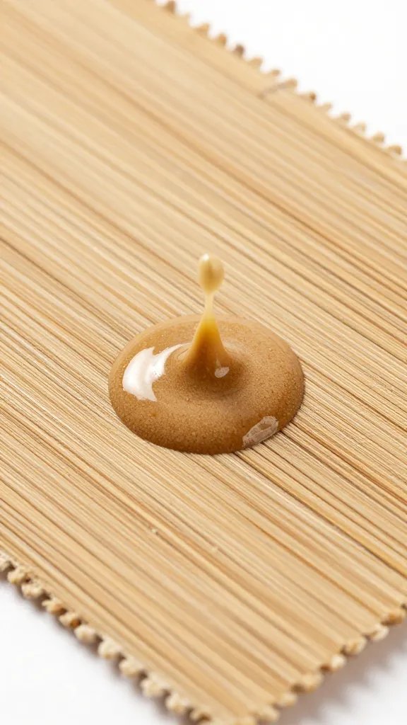 bamboo fabric swatch absorbing spill, macro action shot