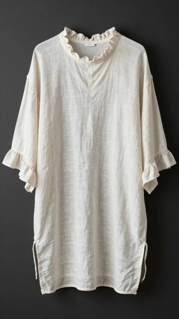 neatly pressed linen under loosely ruffled gauze