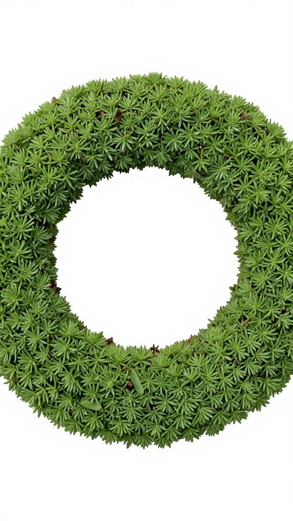 tight ring of low sedum forming outer shingle layer