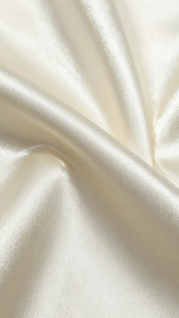 satin napkin closeup with glossy sheen under soft light