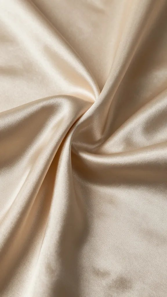 rumpled satin napkin wrinkles in directional light